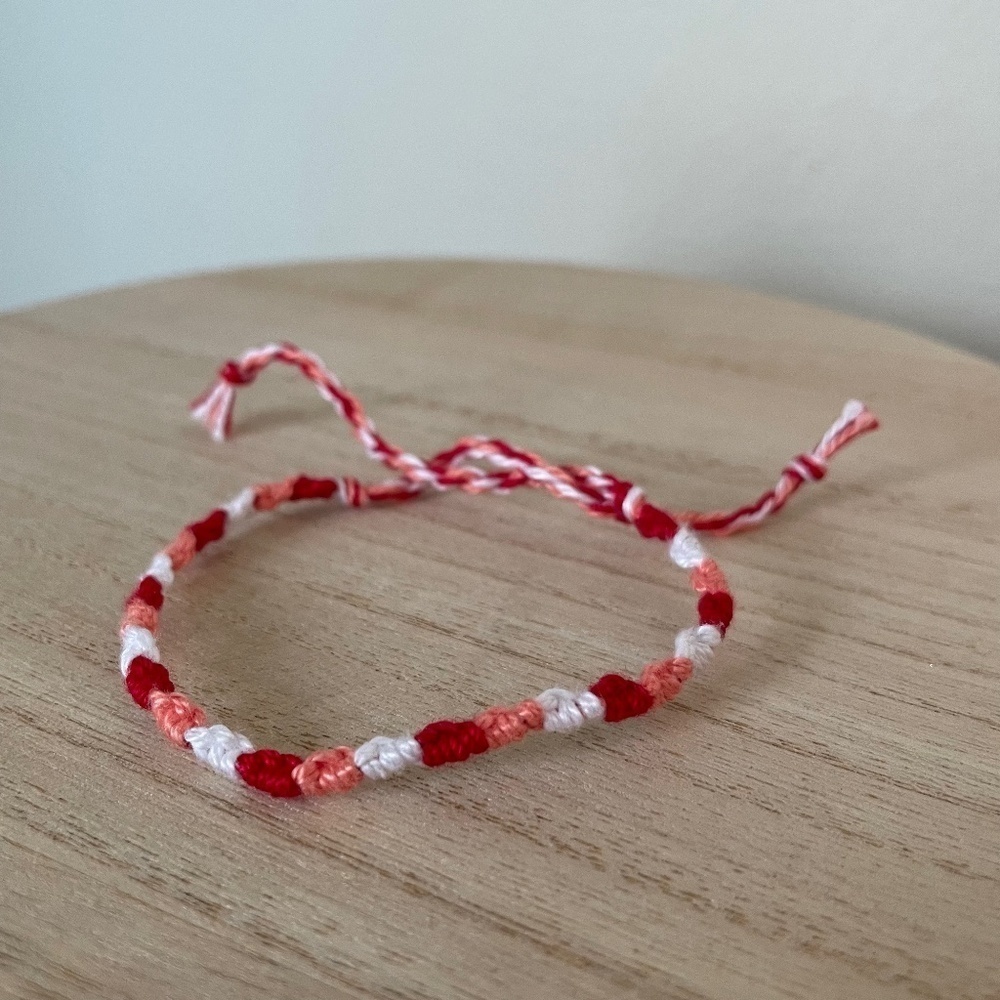 Valentine's Day Woven Bracelet